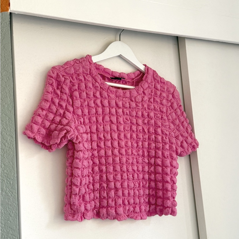 Papermoon Pink Bubble Crop Top - Picture 1 of 4